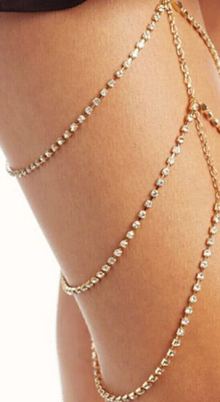 Three Layered Leg Chain In Gold - Picture 2 of 3